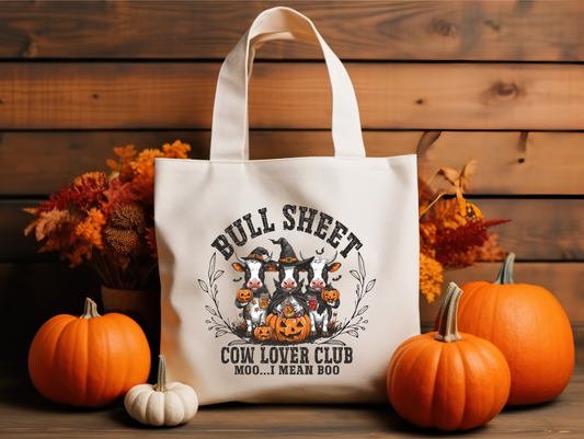 Cow lover club canvas bag