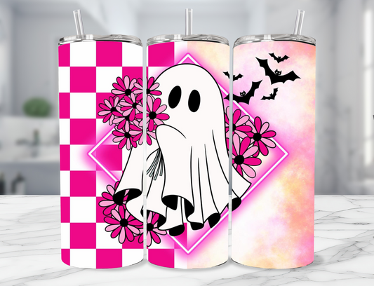 Pink ghost 20oz tumbler